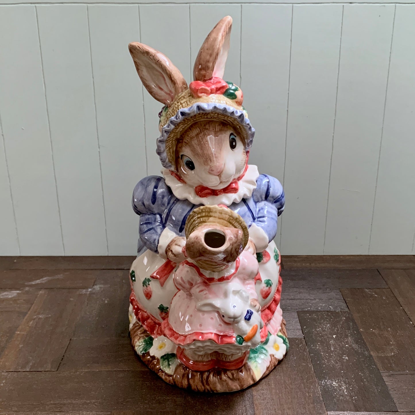 Fitz and Floyd ◇ Strawberry Rabbit Teapot