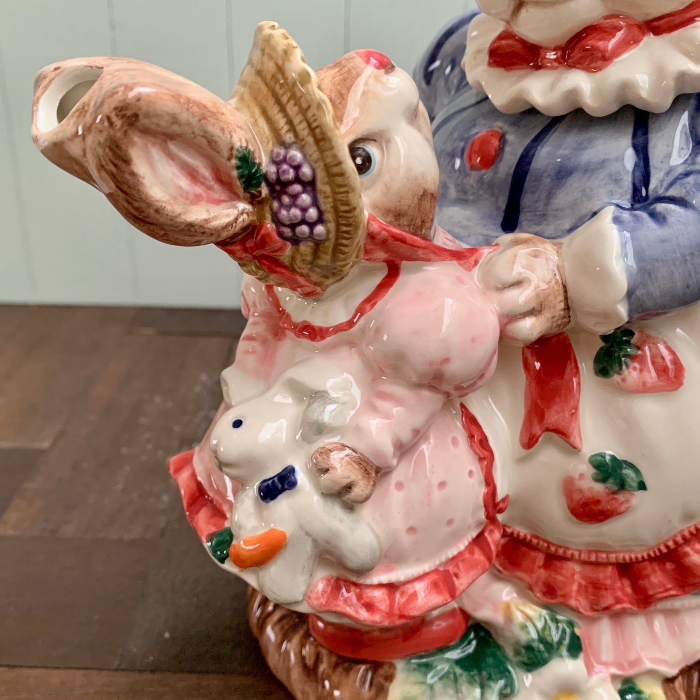 Fitz and Floyd ◇ Strawberry Rabbit Teapot