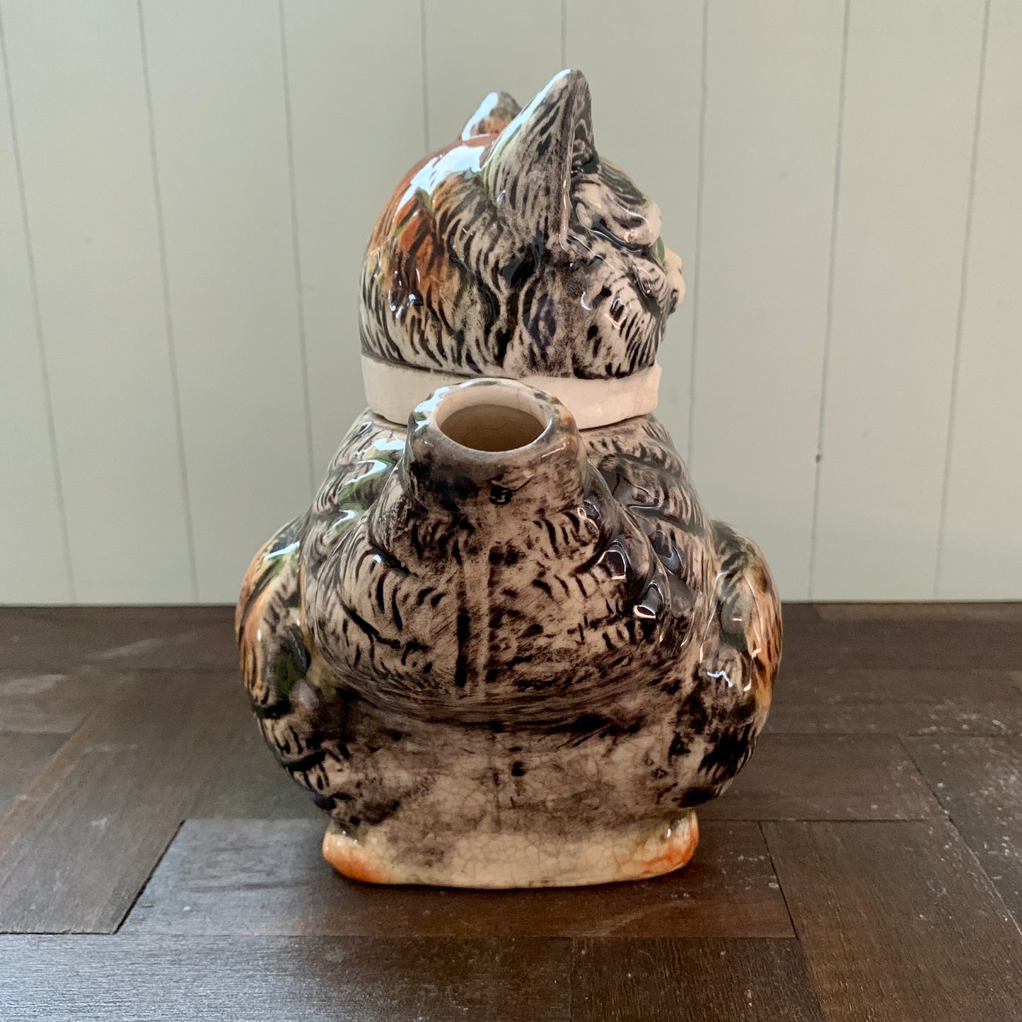 Made in Japan ◇ Brown long-haired cat teapot