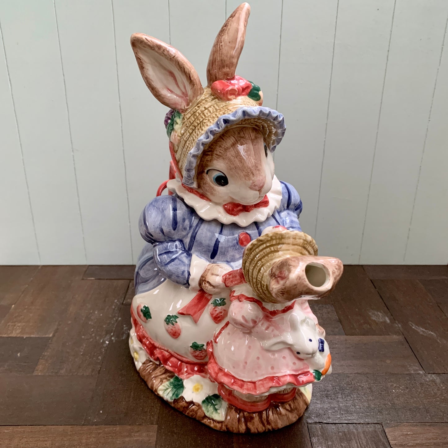 Fitz and Floyd ◇ Strawberry Rabbit Teapot