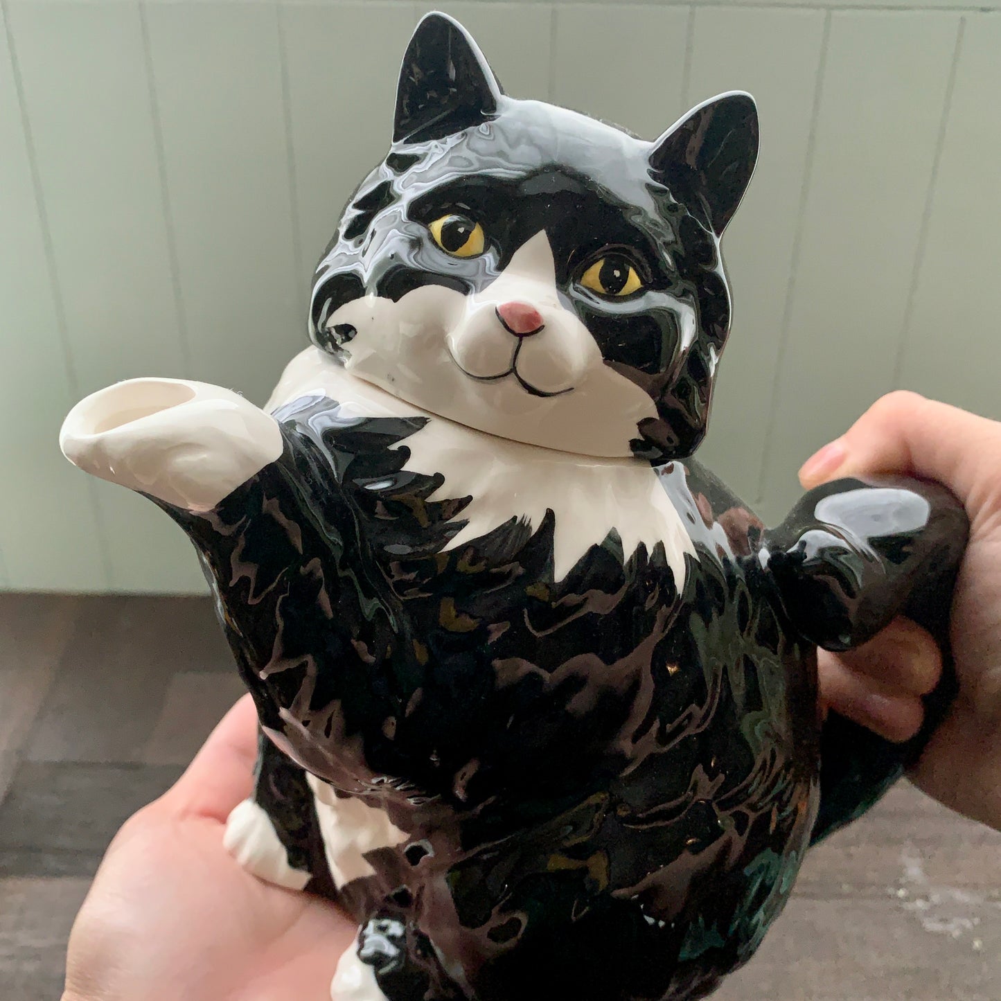 CINDY SUGAWARA ◇ Bicolor cat teapot
