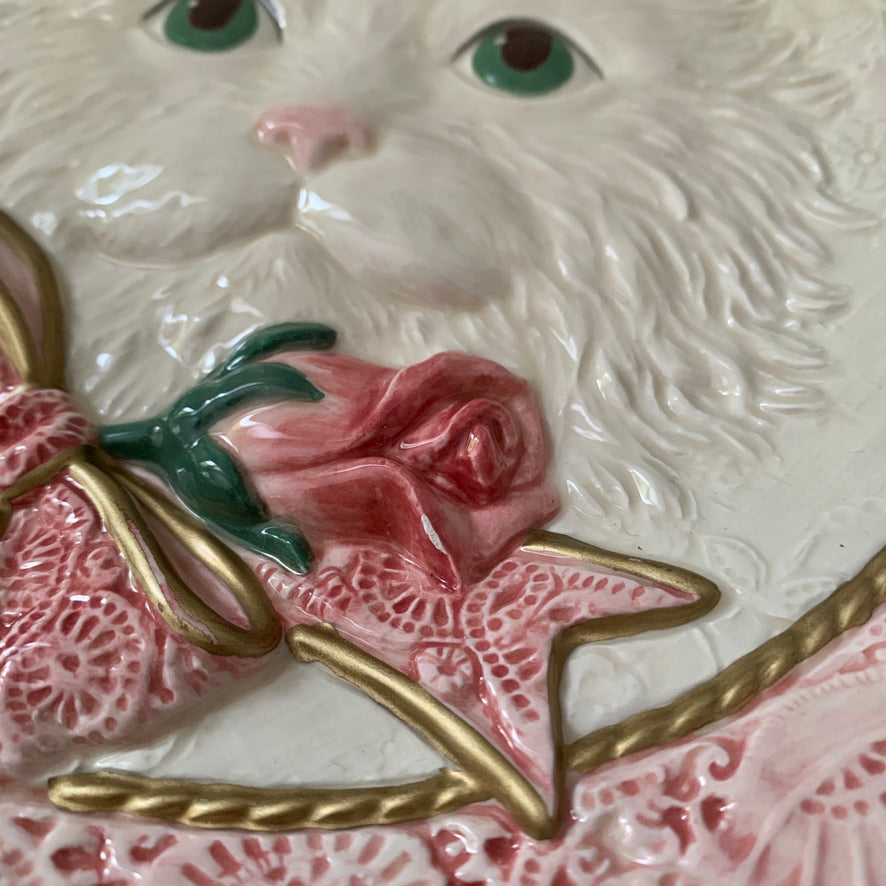 Fitz and Floyd ◇ Kittens & Roses Plate