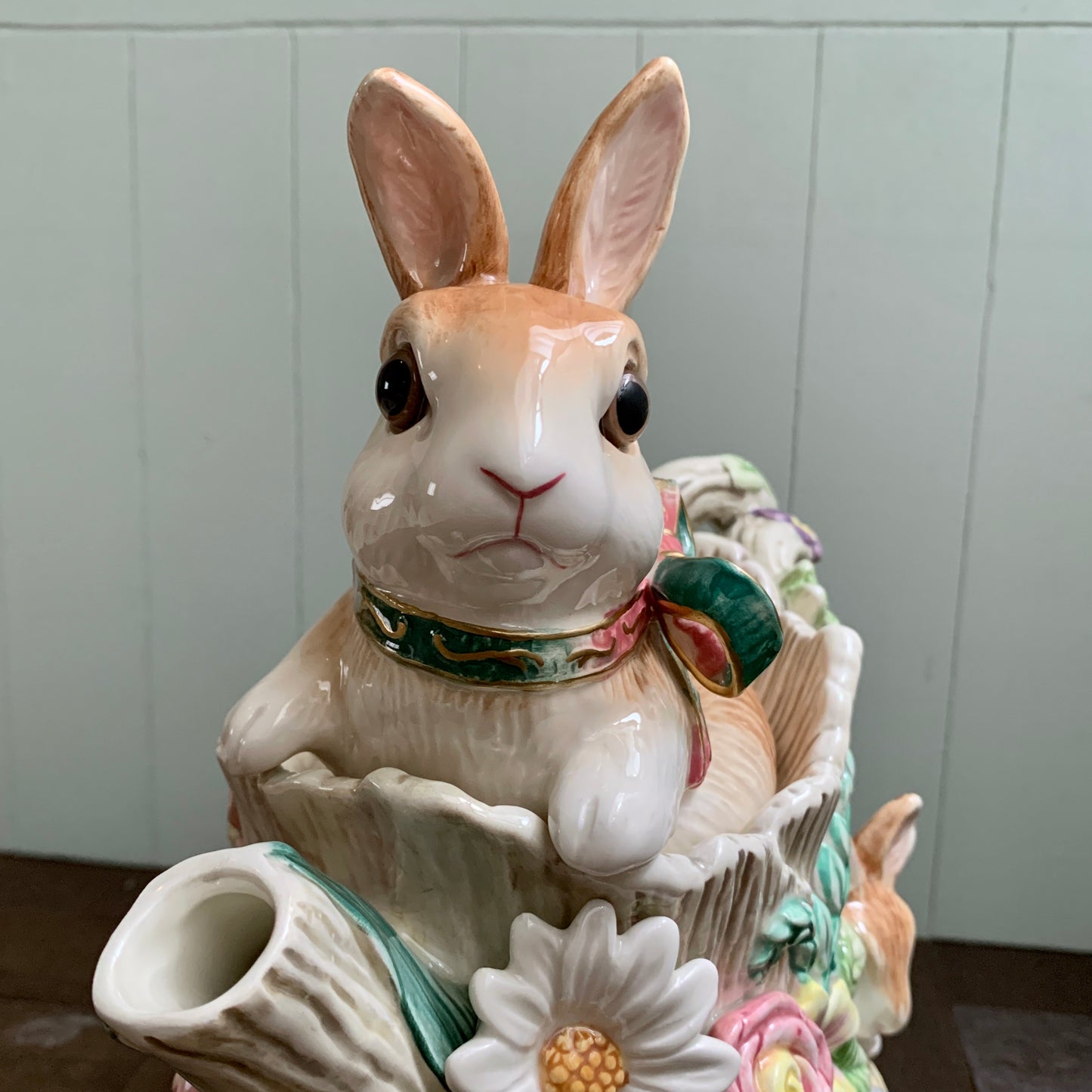 Fitz and Floyd ◇ Spring Flower Rabbit Teapot