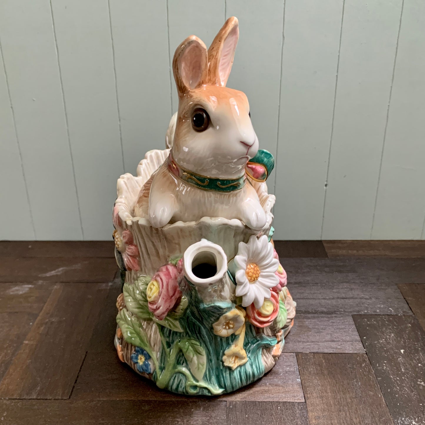 Fitz and Floyd ◇ Spring Flower Rabbit Teapot