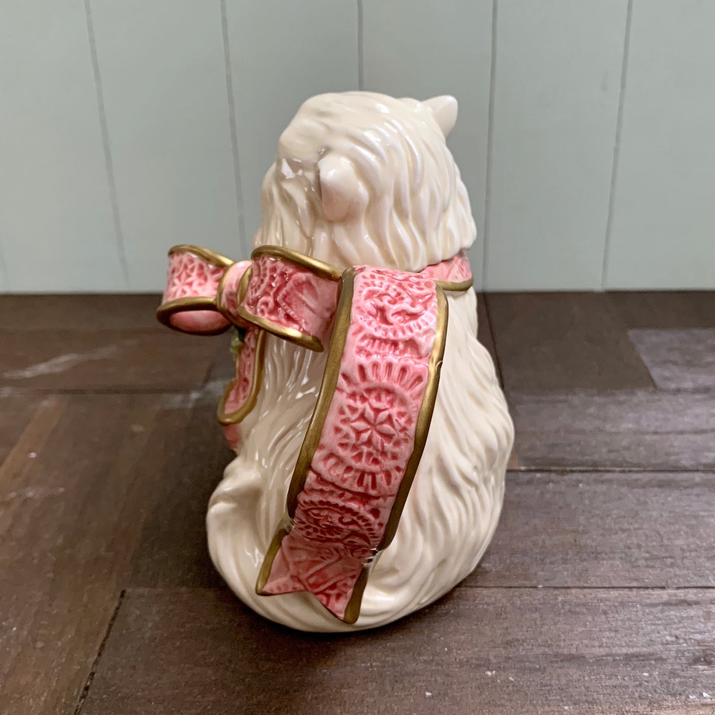Fitz and Floyd ◇ Roses Persian Cat Creamer Sugar Set