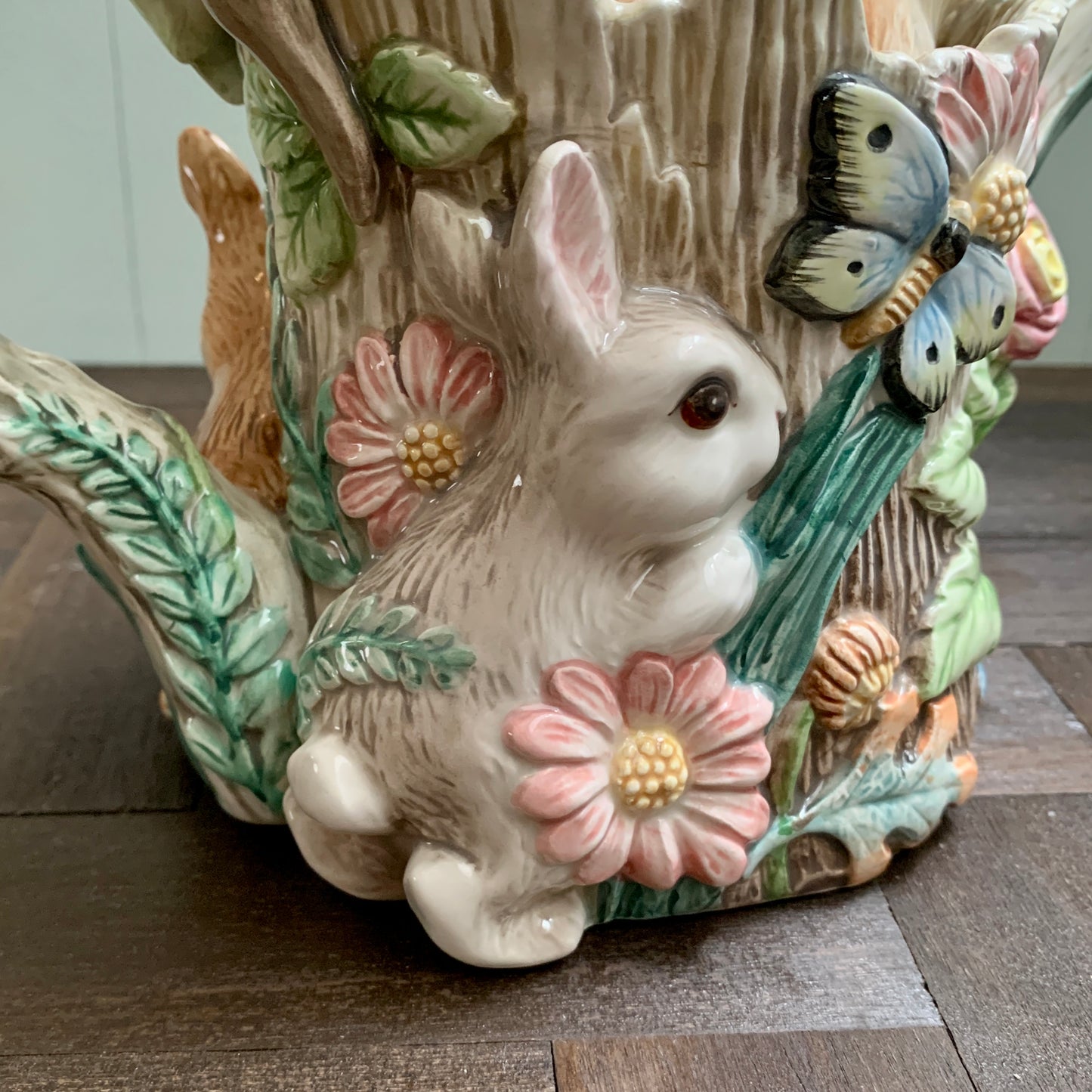 Fitz and Floyd ◇ Spring Flower Rabbit Teapot