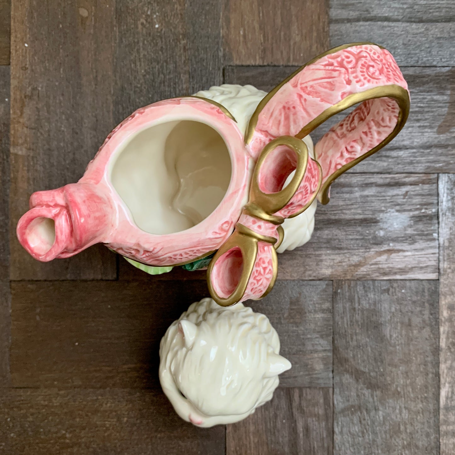 Fitz and Floyd ◇ Roses Persian Cat Creamer Sugar Set