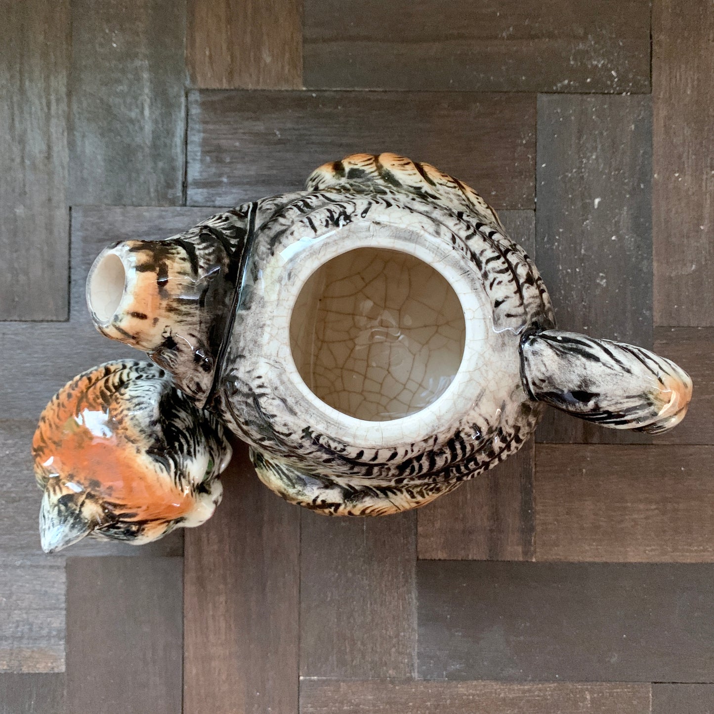 Made in Japan ◇ Brown long-haired cat teapot