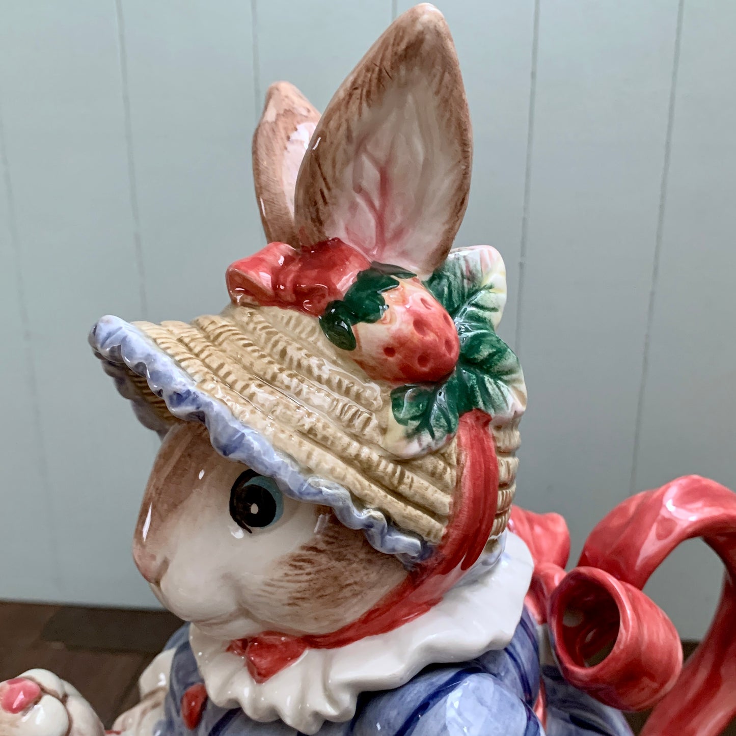 Fitz and Floyd ◇ Strawberry Rabbit Teapot