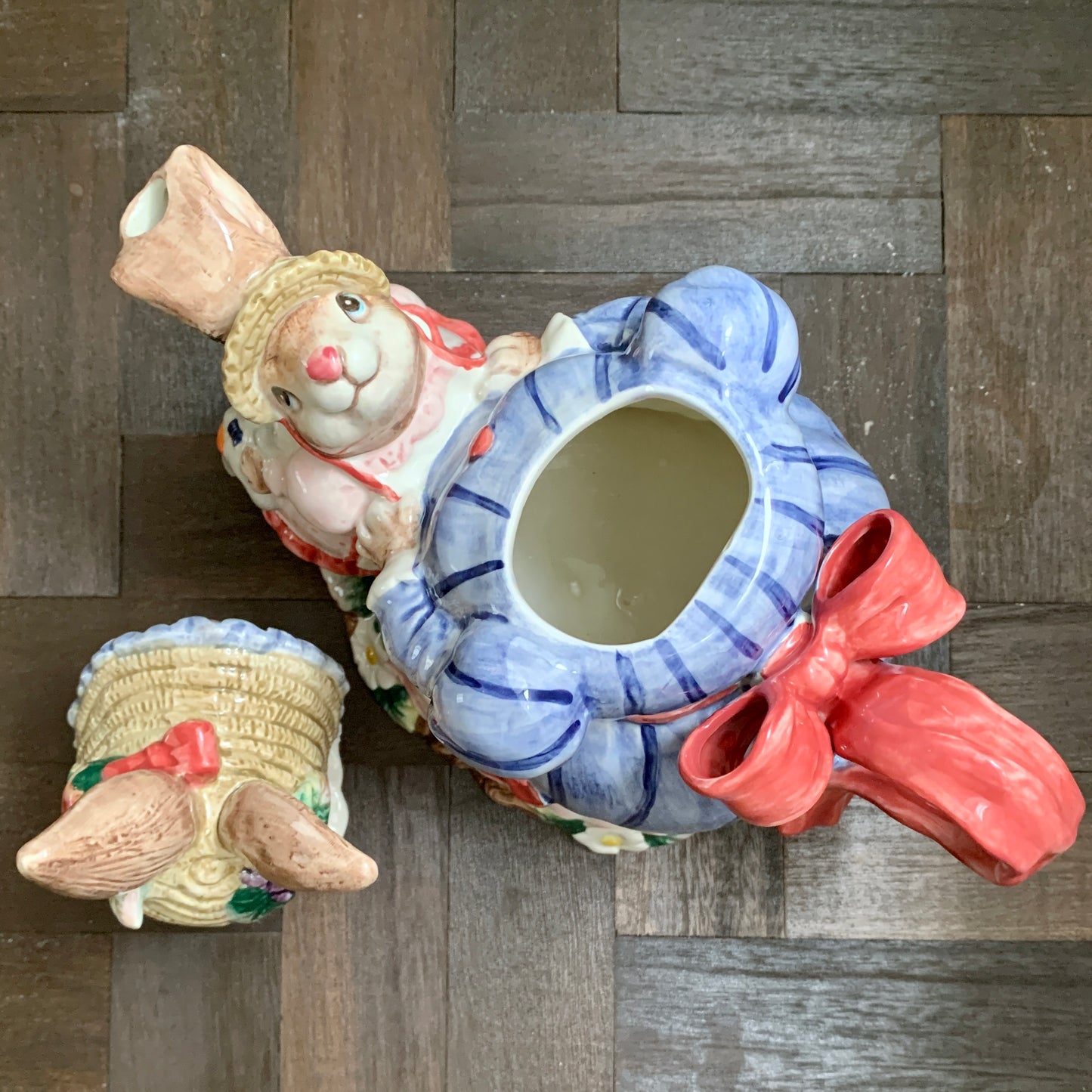 Fitz and Floyd ◇ Strawberry Rabbit Teapot
