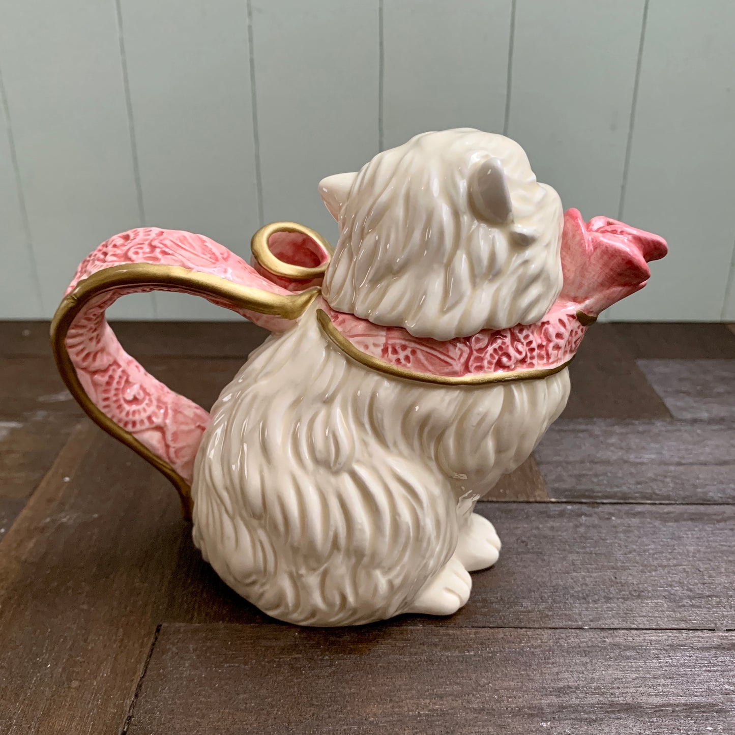 Fitz and Floyd ◇ Roses Persian Cat Creamer Sugar Set