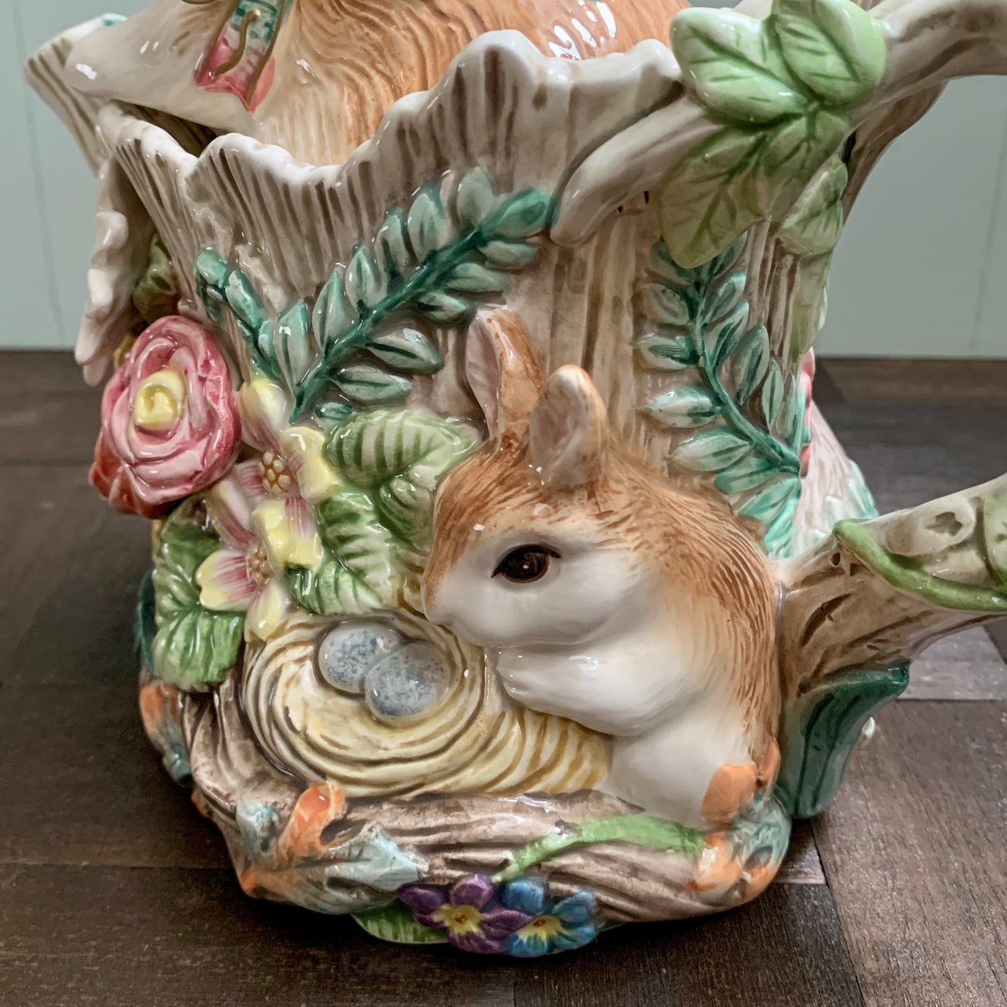 Fitz and Floyd ◇ Spring Flower Rabbit Teapot