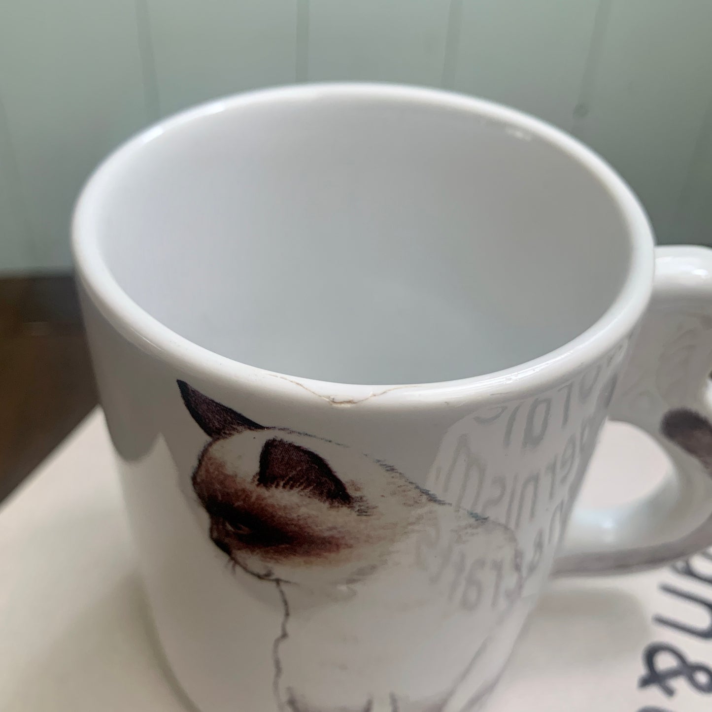 Chic cats print ◇ Tail Handle Mug