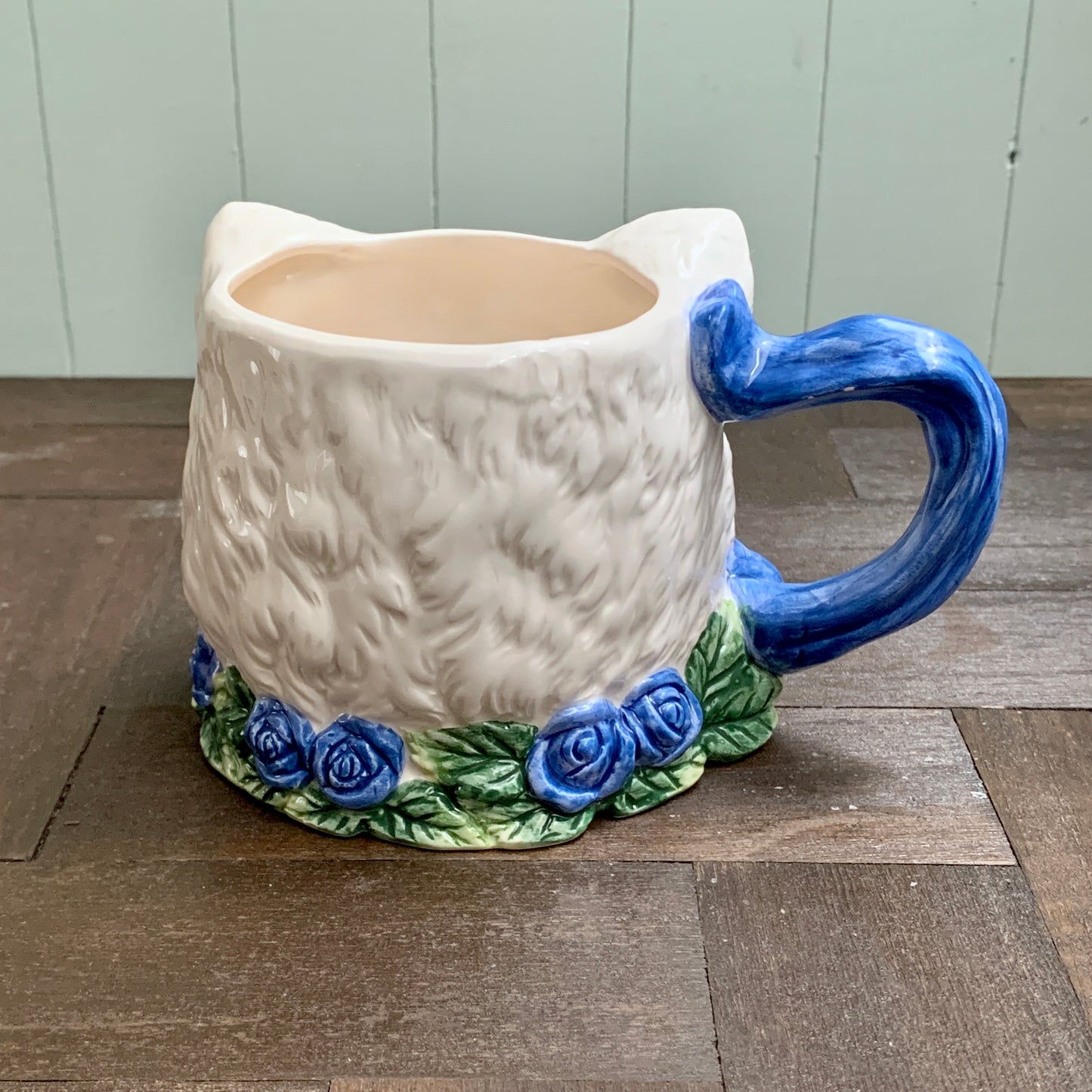 AVON ◇ Blue rose cat mug ①