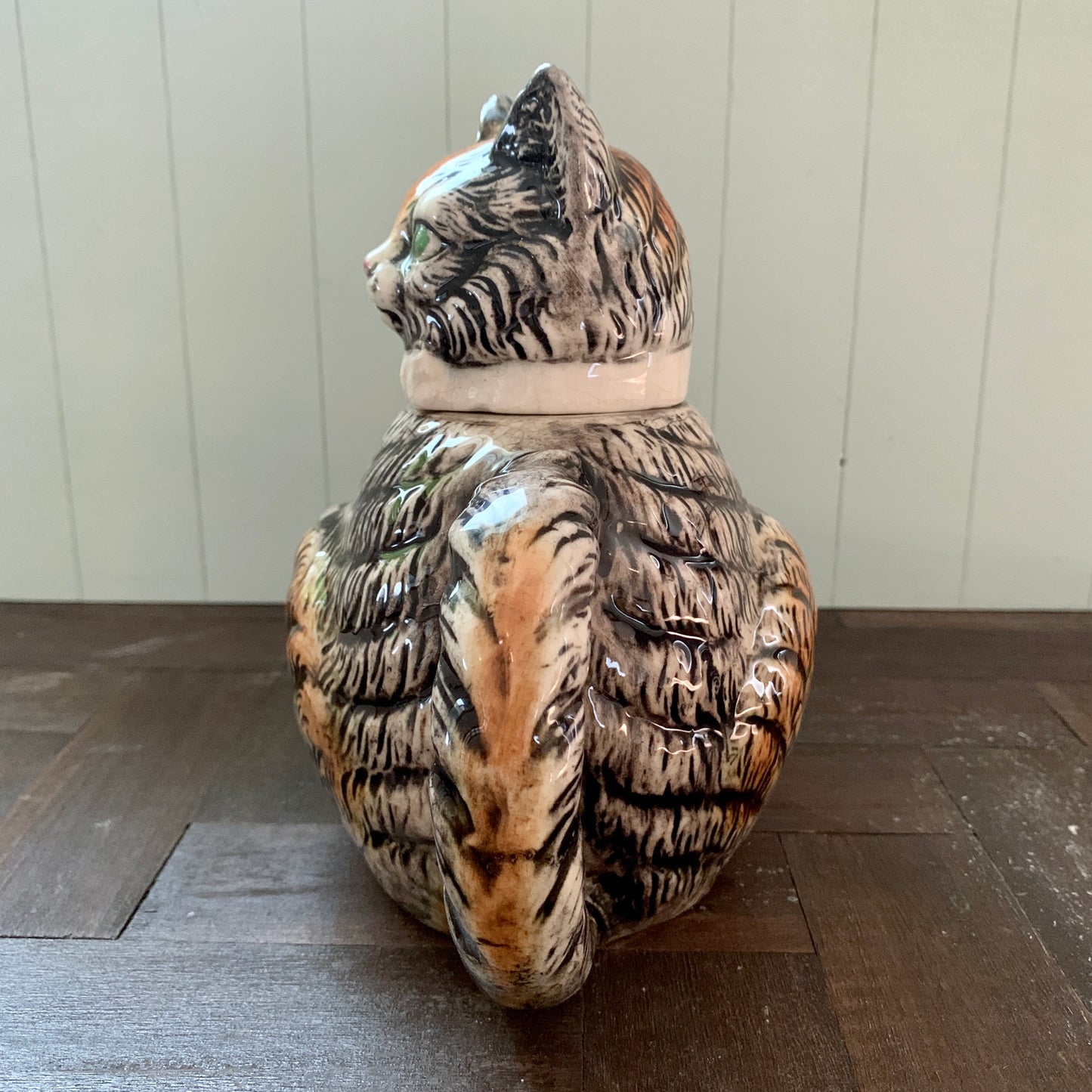 Made in Japan ◇ Brown long-haired cat teapot