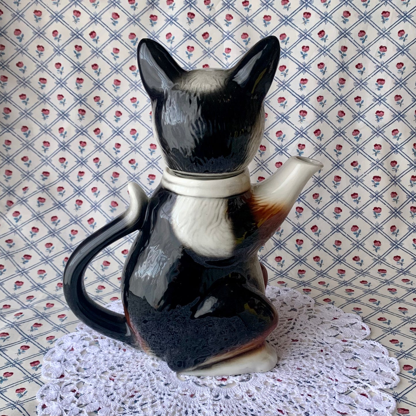 Tony wood studio ◇  Calico cat cat teapot