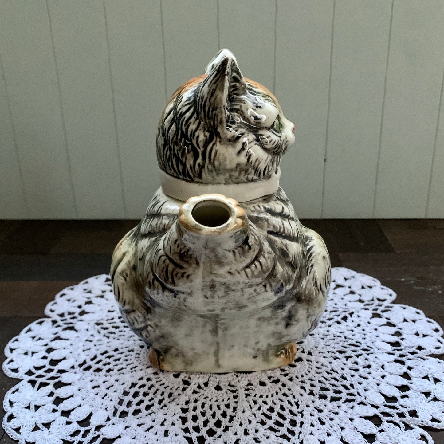 Made in Japan ◇ Brown long-haired cat teapot