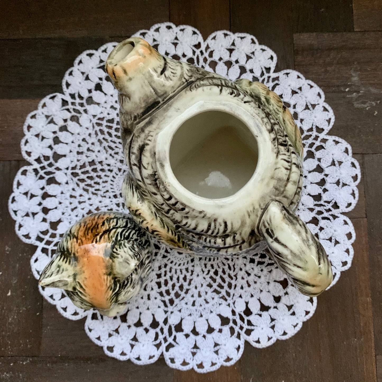 Made in Japan ◇ Brown long-haired cat teapot