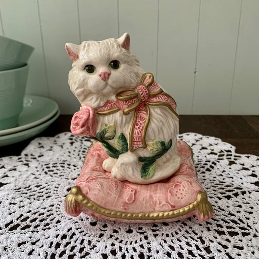 Fitz and Floyd ◇ Kittens & Roses Salt pepper