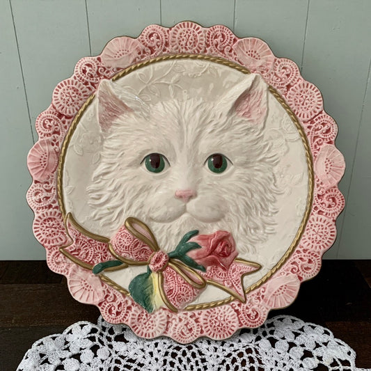 Fitz and Floyd ◇ Kittens & Roses Plate