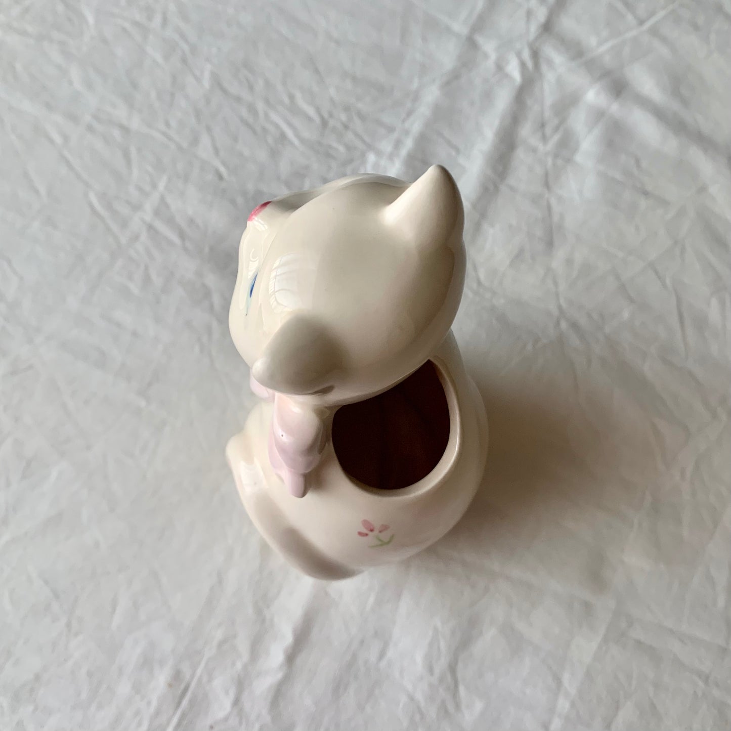 Takahashi San francisco ◇ Flower&ribbon cat milk jug