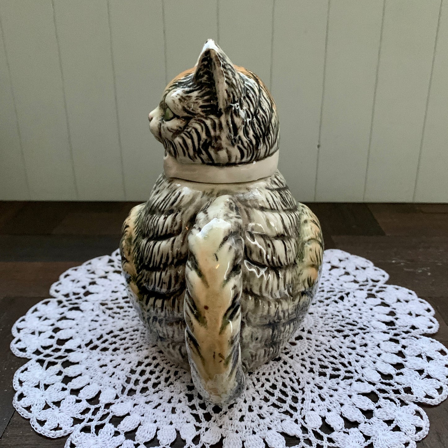 Made in Japan ◇ Brown long-haired cat teapot