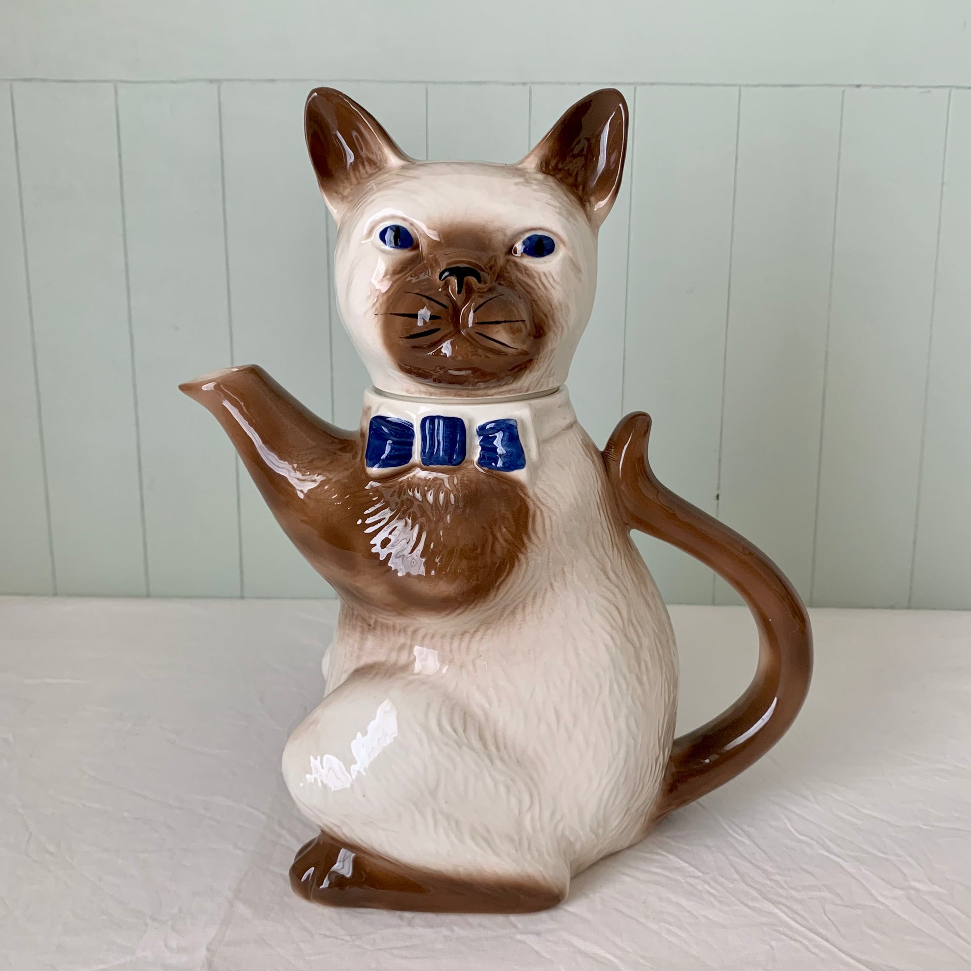 猫ティーポット専門店＊milkandmint Tony wood studio ◇ Siamese cat