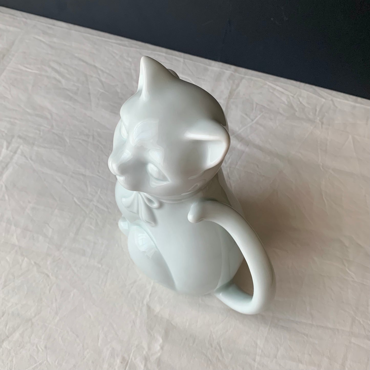 Takahashi San francisco ◇ White blue cat teapot no.2