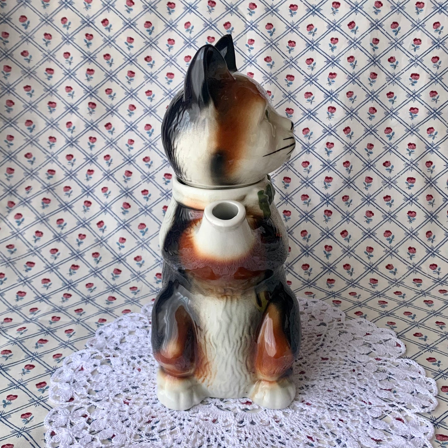 Tony wood studio ◇  Calico cat cat teapot