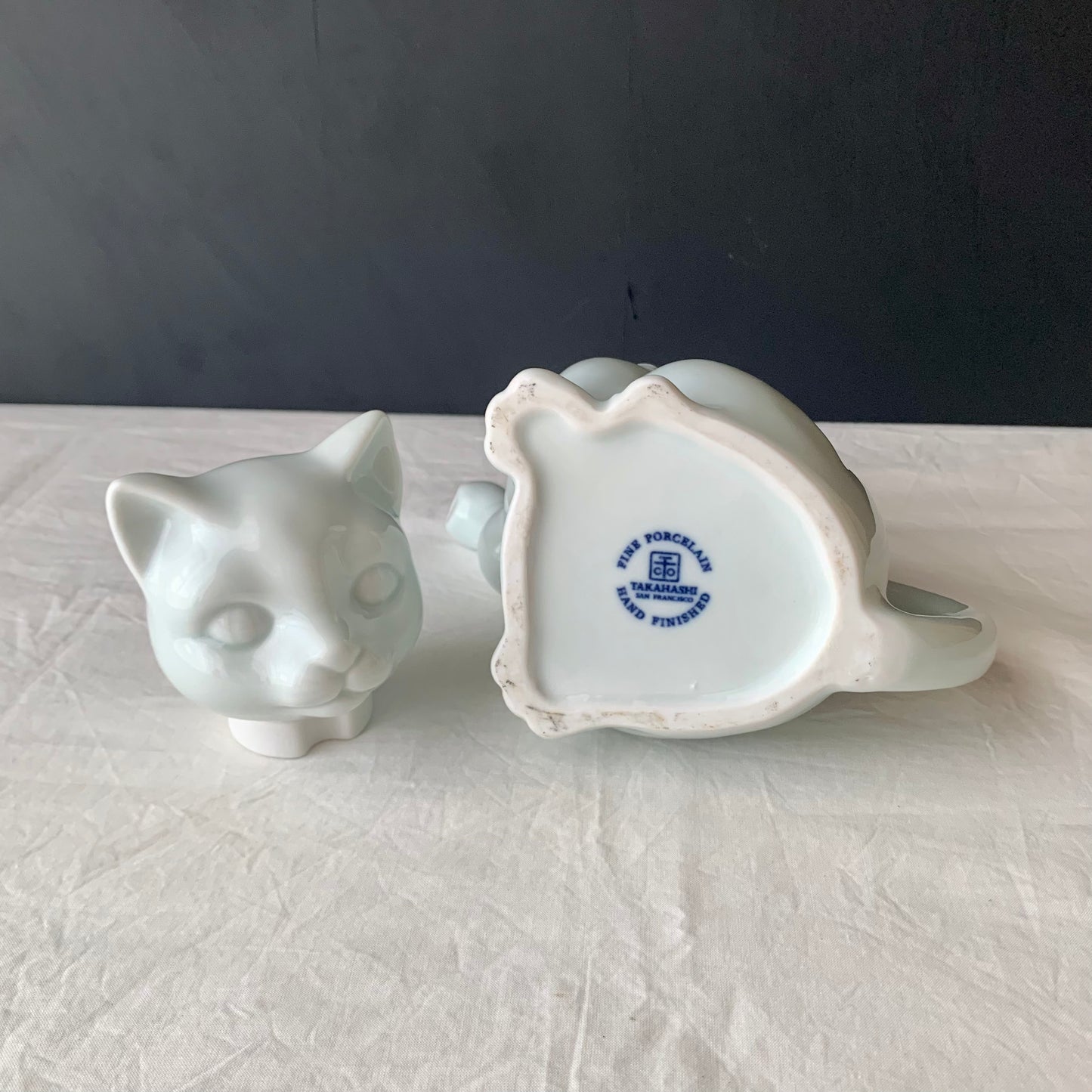 Takahashi San francisco ◇ White blue cat teapot no.1